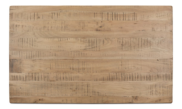 Sarreid Calambac Dining Table In Driftwood Finish - Rustic Charm With Old Wood & Walnut Hardware Accents Brown  27862