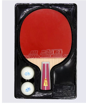 English Elm Double Fish Table Tennis Racket Pure Wood Blade Ittf Rubber Beginner Training Set W3087P379643