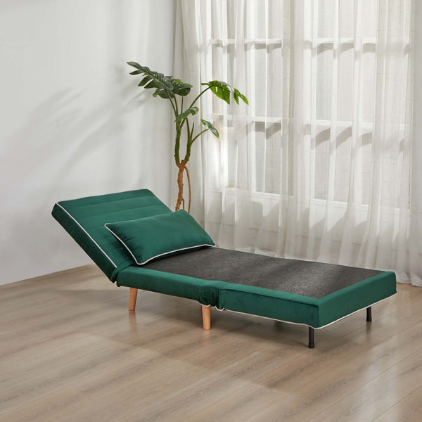 English Elm Canon Modern Velvet Sectional Sofa Bed - Convertible Twin Beds, Space-Saving Design & Adjustable Backrest W3391S00013