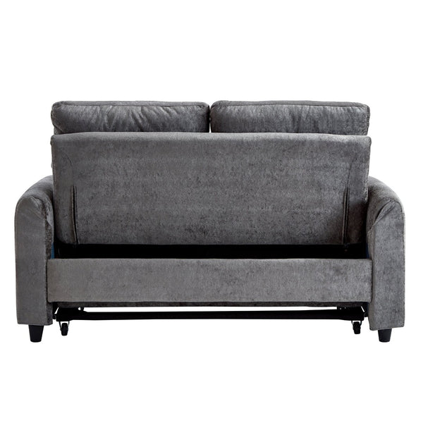 English Elm Swivel Barrel Accent Chair Chenille Tufted Round Club Seat for Living Room Lounge Grey N719S002330E