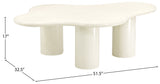 Romaine Cream Coffee Table 278Cream-CT Meridian Furniture