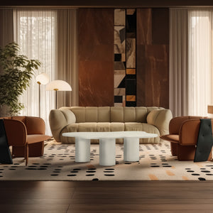 Romaine Cream Coffee Table 278Cream-CT Meridian Furniture