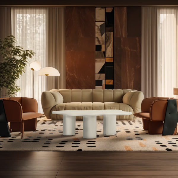 Romaine Cream Coffee Table 278Cream-CT Meridian Furniture