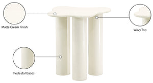 Romaine Cream End Table 278Cream-ET Meridian Furniture
