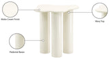 Romaine Cream End Table 278Cream-ET Meridian Furniture