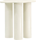 Romaine Cream End Table 278Cream-ET Meridian Furniture