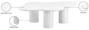 Romaine White Coffee Table 278White-CT Meridian Furniture