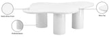 Romaine White Coffee Table 278White-CT Meridian Furniture