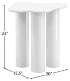 Romaine White End Table 278White-ET Meridian Furniture