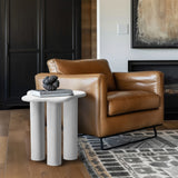 Romaine White End Table 278White-ET Meridian Furniture