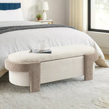 Christopher Knight Home® Large Storage Ottoman Bench: Spacious, Durable, Stylish, Off-White/Light Camel, 51