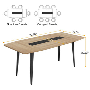 English Elm Industrial Executive Wood Desk with Rustic Brown Veneer for Home Office Workspaces T3971P458697