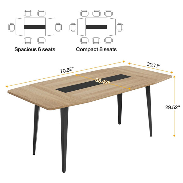 English Elm Industrial Executive Wood Desk with Rustic Brown Veneer for Home Office Workspaces T3971P458697