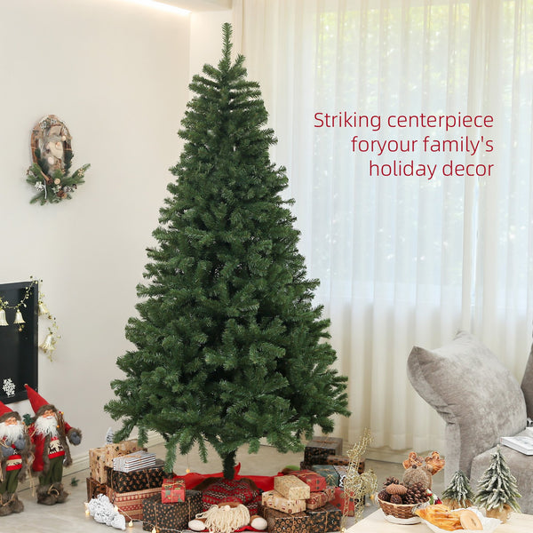 English Elm Homcom 7.5Ft Lifelike Artificial Christmas Tree With 1346 Branch Tips, Auto Open Design For Easy Setup W2225P229280