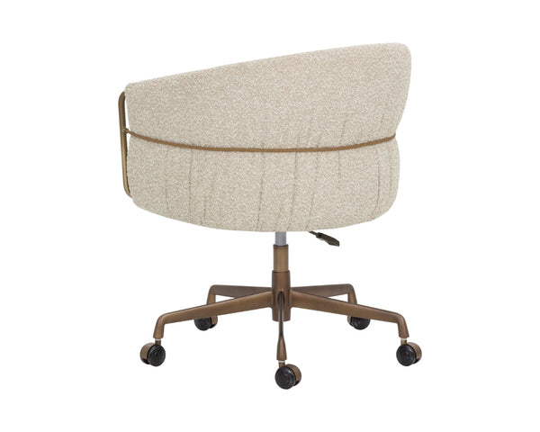 Sunpan OLMA Office Chair - Comfort and Style with Two-Tone Upholstery in Meg Taupe & Santa Cruz Oatmeal 112388