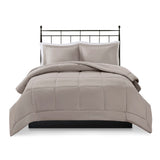 Madison Park Sarasota Casual Microcell Down Alternative Comforter Mini Set MP10-1260 Taupe