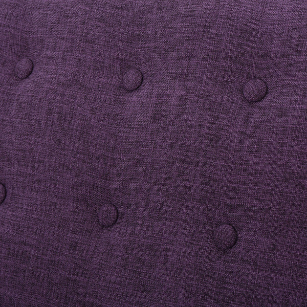 English Elm Christopher Knight Home® - Fabric Recliner Chair Mid-Century Modern Pushback Single Sofa with Tufted Cushion, Birch Legs, Cozy Comfort Purple 60741.00MPUR