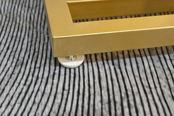 English Elm Accent Console Table Sculptural Black Gold Metal Legs Slim Entryway Hallway Decor W2263P395487