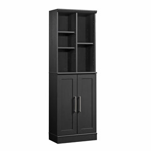 English Elm Storage Cabinet with Adjustable Shelves and Levelers for Compact Bathrooms, Kitchens, Laundry Rooms Black Brown B356P354462