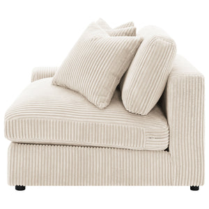 English Elm Upton Sand Reversible Sectional Sofa with Trillium Blend Cushions, Neutral Modern Comfort for Family Living B062S01241