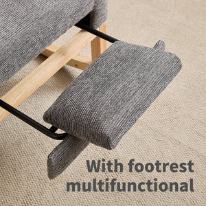 English Elm Modern Rocking Chair With Ergonomic Support, Stylish Upholstered Armchair For Nurseries & Living Rooms W2725P276952