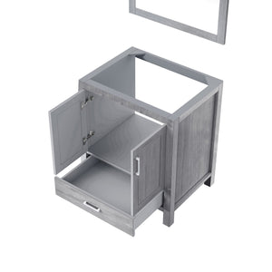 English Elm Distressed Grey 30-in Bath Vanity with 28-in Mirror, Wood Cabinet, Drawer & Open Shelf Storage B2731S00504