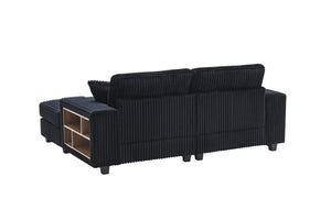 English Elm Convertible Corduroy Sleeper Sofa Chair - Oversized Modern Lounge, Plush Comfort For Guests & Home W1793S00034