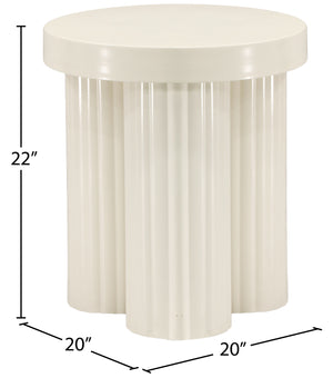 Rhodes Cream End Table 279Cream-ET Meridian Furniture