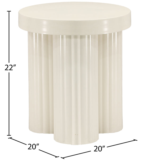 Rhodes Cream End Table 279Cream-ET Meridian Furniture