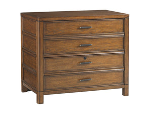 Lexington Bay Shore Hickory Veneer File Chest with Lockable Drawers for Modern Home Office 279LK-450