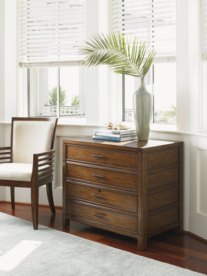 Lexington Bay Shore Hickory Veneer File Chest with Lockable Drawers for Modern Home Office 279LK-450