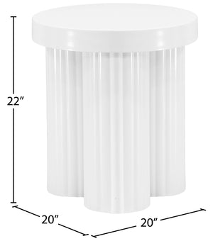 Rhodes White End Table 279White-ET Meridian Furniture