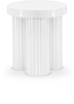 Rhodes White End Table 279White-ET Meridian Furniture