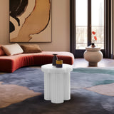 Rhodes White End Table 279White-ET Meridian Furniture