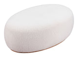 Amber Ottoman Cream 110085 Zuo Modern