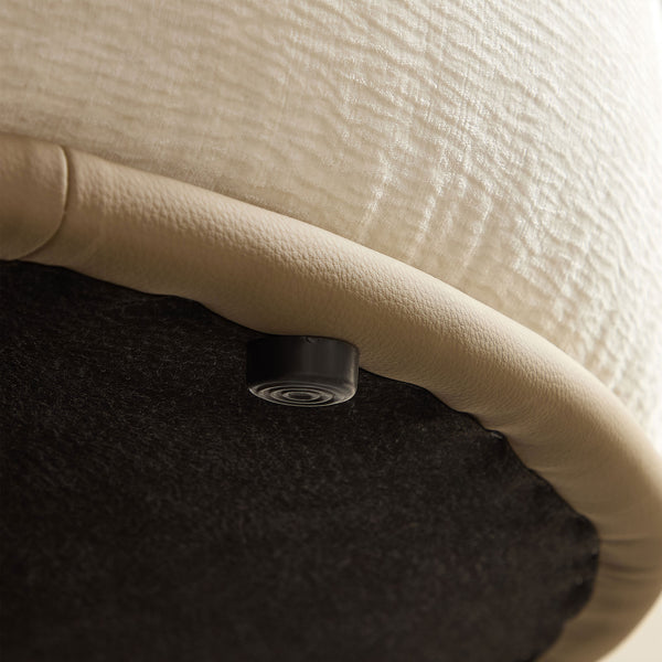 English Elm VSF1112 Oversized Beige L-Shaped Sectional Sofa with PU Leather Base, No Assembly, 6 Pillows, Plush Comfort W3208S00003