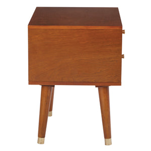 OSP Home Furnishings Cupertino Side Table Light Walnut
