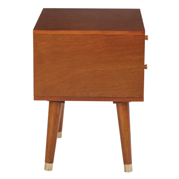 OSP Home Furnishings Cupertino Side Table Light Walnut