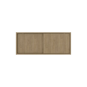 English Elm Slana Wall Mounted Cabinet with Sliding Doors Natural Oak Finish for Home Office B097P474309