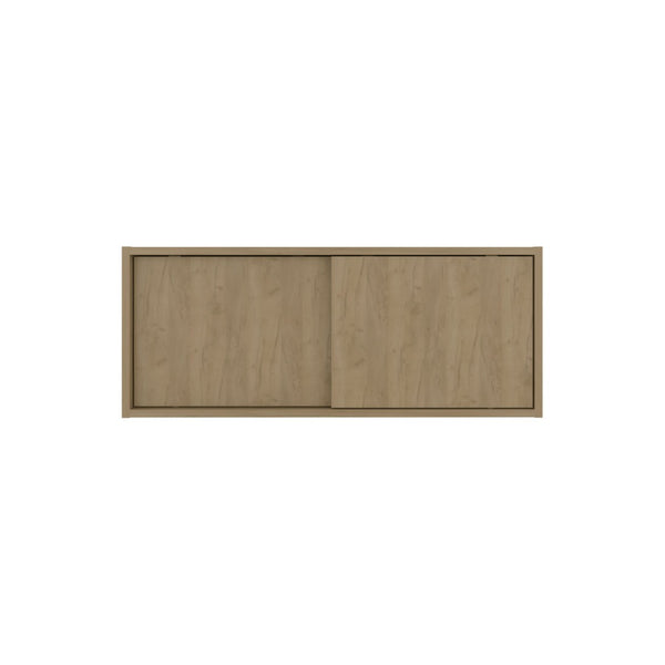 English Elm Slana Wall Mounted Cabinet with Sliding Doors Natural Oak Finish for Home Office B097P474309