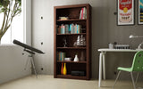 Manhattan Comfort Olinda Mid-Century Modern Bookcase Nut Brown 27AMC164