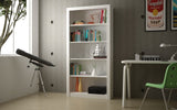 Manhattan Comfort Olinda Mid-Century Modern Bookcase White 27AMC6