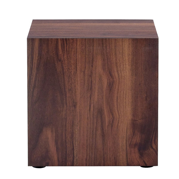 English Elm 16*16*16 Inch Walnut Grain Mdf Cube Side Table Ready to Use Living Room Accent W1151P231617