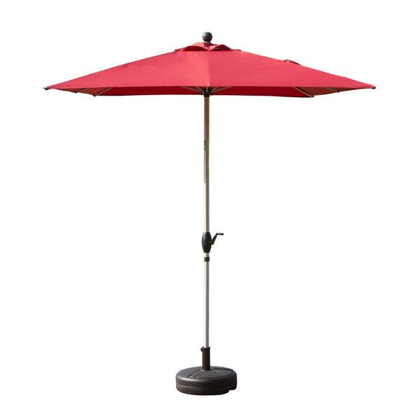 English Elm Rectangle Patio Umbrella With Crank Lift & Tilt For Ultimate Shade - Durable Brick Red Design W1859P320952-GIGA