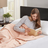 Madison Park Liquid Cotton Casual Blanket MP51N-4642 Blush