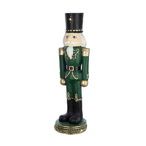 English Elm 8.1x8.7x28.3" Festive Nutcracker Statue for Christmas Decor, Hand-Painted Holiday Gift, 36x12x12" W2078P359164