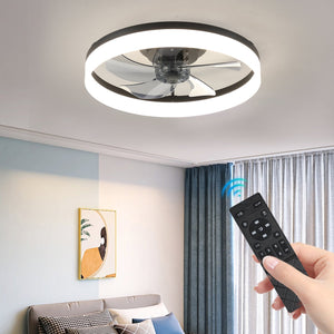 English Elm Ceiling Fan With Dimmable Led Light – Compact Smart Control For Low Ceilings & Modern Spaces W2312P374758