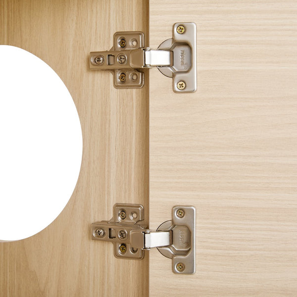 English Elm 2 Modern Cat Tree & Side Cabinet with Litter Box Enclosure, Stylish Wood Bookcase with Hidden Storage, Natural/Grey Elegance N843P254701N