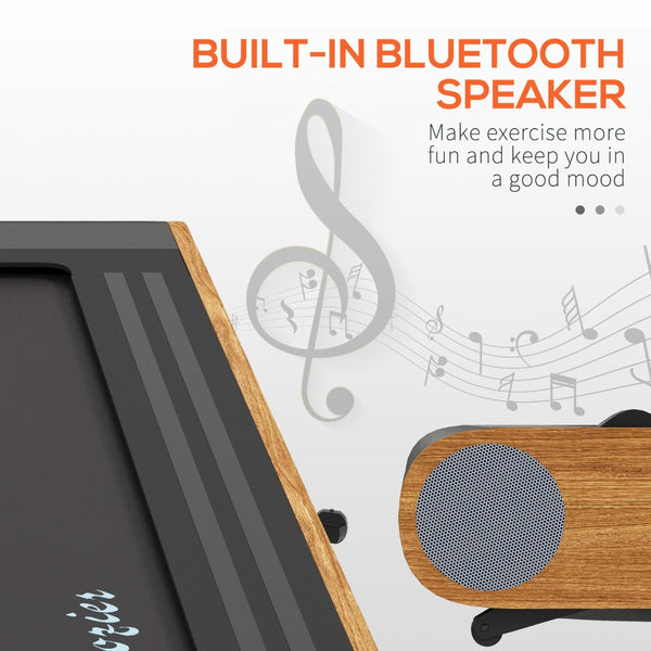 English Elm Soozier Walking Pad Treadmill with Bluetooth Speaker and Wood Grain Finish for Home Office W2225P217047