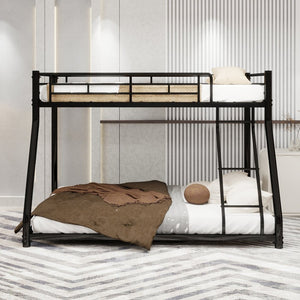 English Elm Twin Over Full Metal Bunk Bed - Heavy-Duty Frame With Guardrail, Usb Charging & Led Light For Teens W1935P279722-GIGA